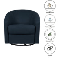 MADISON SWIVEL GLIDER IN ECO-PERFORMANCE FABRIC - NAVY TWILL