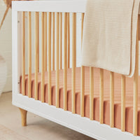 LOLLY 3-IN-1 CONVERTIBLE CRIB - WHITE/NATURAL