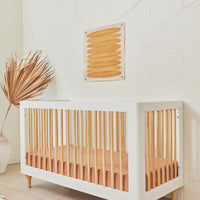 LOLLY 3-IN-1 CONVERTIBLE CRIB - WHITE/NATURAL