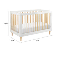 LOLLY 3-IN-1 CONVERTIBLE CRIB - WHITE/NATURAL