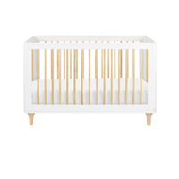 LOLLY 3-IN-1 CONVERTIBLE CRIB - WHITE/NATURAL
