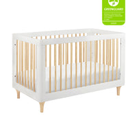 LOLLY 3-IN-1 CONVERTIBLE CRIB - WHITE/NATURAL