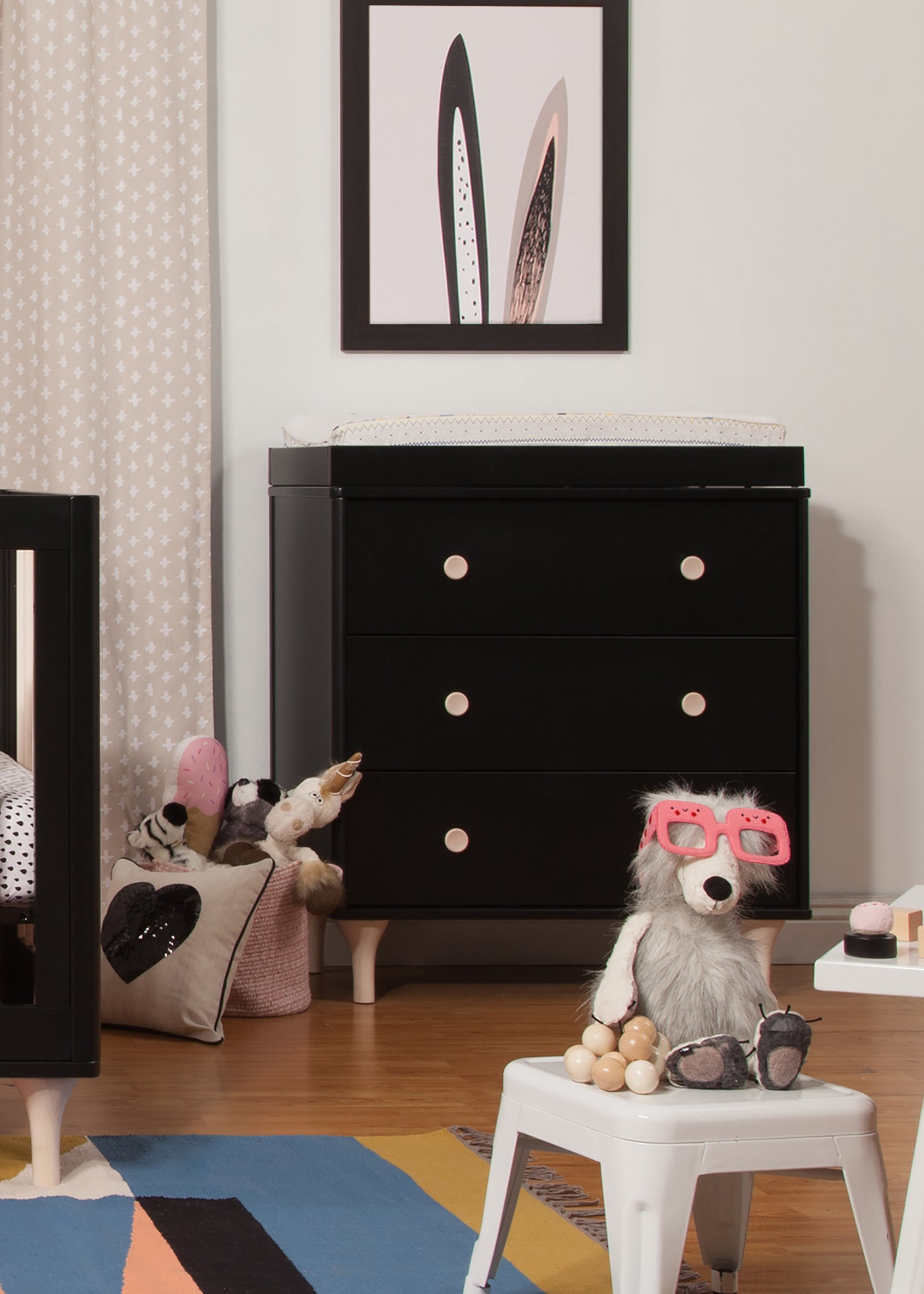 LOLLY DRAWER CHANGER DRESSER BLACK/WASHED NATURAL – eggy