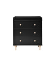 LOLLY 3 DRAWER CHANGER DRESSER - BLACK/WASHED NATURAL