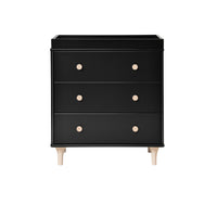 LOLLY 3 DRAWER CHANGER DRESSER - BLACK/WASHED NATURAL