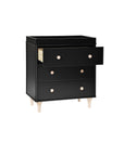 LOLLY 3 DRAWER CHANGER DRESSER - BLACK/WASHED NATURAL