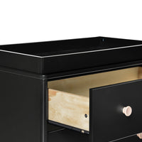 LOLLY 3 DRAWER CHANGER DRESSER - BLACK/WASHED NATURAL