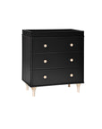LOLLY 3 DRAWER CHANGER DRESSER - BLACK/WASHED NATURAL