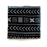 LUXE MUSLIN SWADDLE - BLACK MUDCLOTH