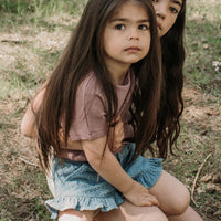 DENIM RUFFLE SHORT