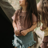 DENIM RUFFLE SHORT