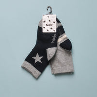 NITIS SOCKS 2 - PACK - NAVY/GREY STRIPE