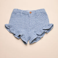 DENIM RUFFLE SHORT