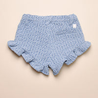 DENIM RUFFLE SHORT
