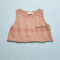 CROP TANK - BROWN LINES