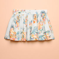 SPRINT FLORAL SKIRT - AQUA