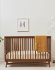 PEGGY 3 IN 1 CONVERTIBLE CRIB WITH TODDLER BED CONVERTIBLE KIT - NATURAL WALNUT