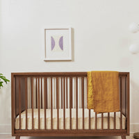PEGGY 3 IN 1 CONVERTIBLE CRIB WITH TODDLER BED CONVERTIBLE KIT - NATURAL WALNUT