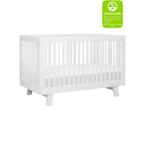 HUDSON 3-IN-1 CONVERTIBLE CRIB WITH TODDLER BED CONVERSION KIT - WHITE
