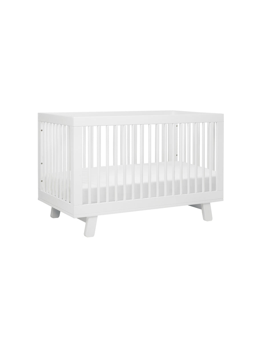 HUDSON 3-IN-1 CONVERTIBLE CRIB WITH TODDLER BED CONVERSION KIT - WHITE
