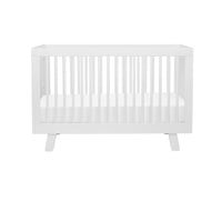 HUDSON 3-IN-1 CONVERTIBLE CRIB WITH TODDLER BED CONVERSION KIT - WHITE.