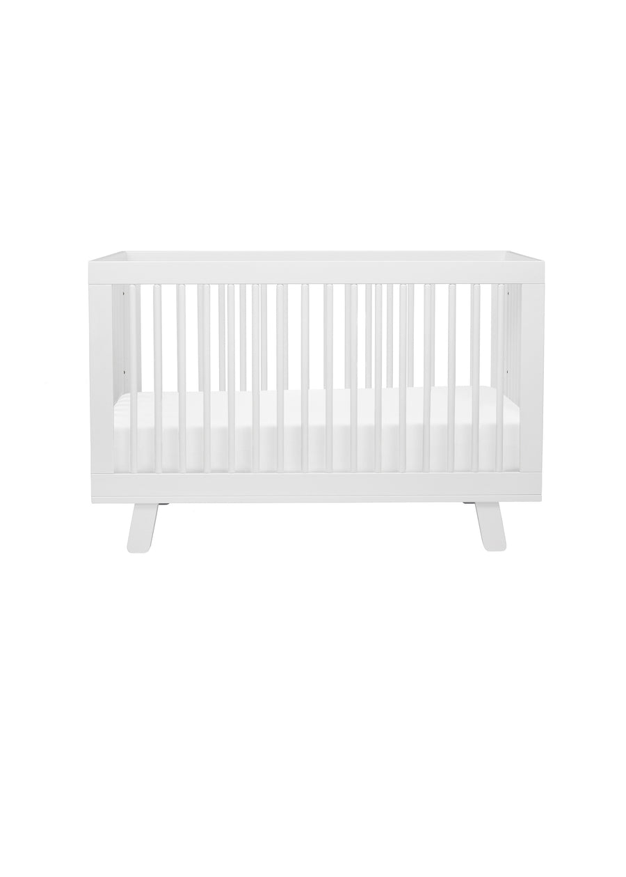 HUDSON 3-IN-1 CONVERTIBLE CRIB WITH TODDLER BED CONVERSION KIT - WHITE.