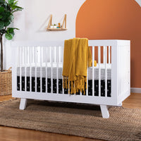 HUDSON 3-IN-1 CONVERTIBLE CRIB WITH TODDLER BED CONVERSION KIT - WHITE