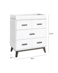 SCOOT 3-DRAWER CHANGER DRESSER WITH REMOVABLE CHANGING TRAY - COLOR OPTIONS