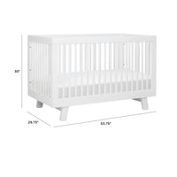 HUDSON 3-IN-1 CONVERTIBLE CRIB WITH TODDLER BED CONVERSION KIT - WHITE