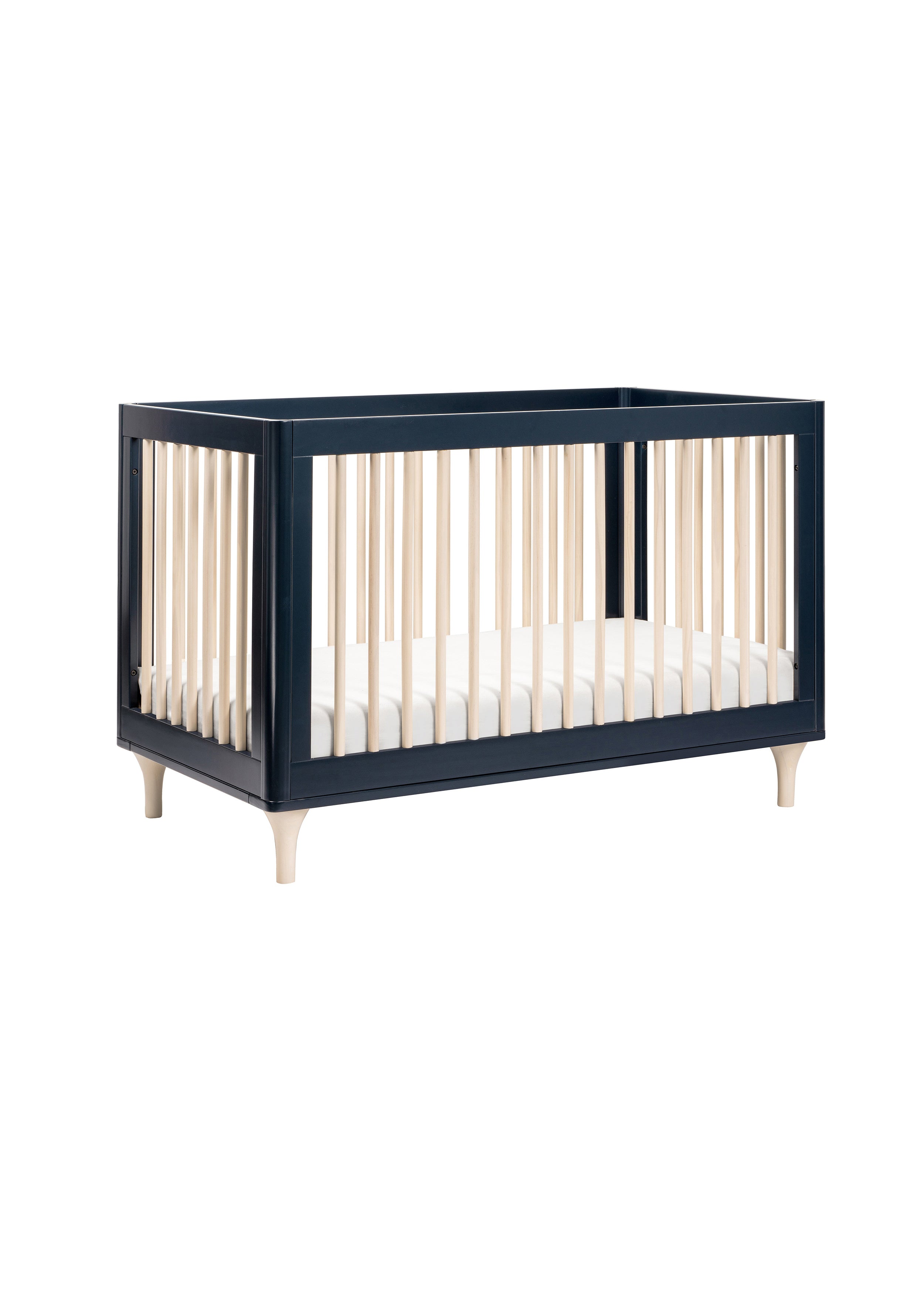 LOLLY 3 IN 1 CONVERTIBLE CRIB NAVY WASHED NATURAL eggy