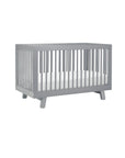 HUDSON 3-IN-1 CONVERTIBLE CRIB WITH TODDLER BED CONVERSION KIT - GREY