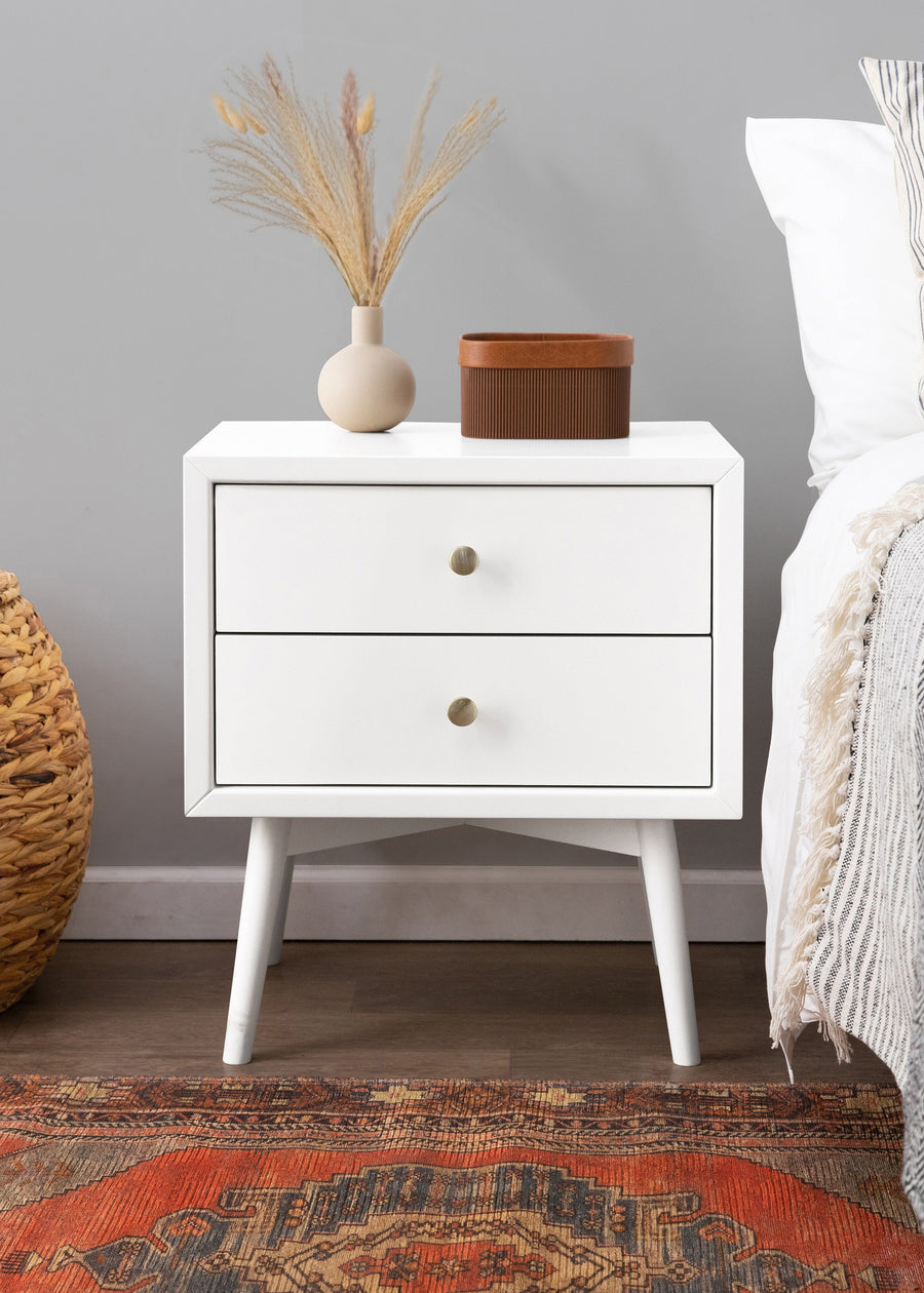 PALMA ASSEMBLED NIGHTSTAND WITH USB PORT - WARM WHITE