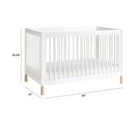 GELATO 4-IN-1 CONVERTIBLE CRIB WITH TODDLER BED CONVERSION KIT - WHITE