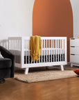 HUDSON 3-IN-1 CONVERTIBLE CRIB WITH TODDLER BED CONVERSION KIT - WHITE