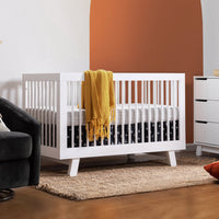 HUDSON 3-IN-1 CONVERTIBLE CRIB WITH TODDLER BED CONVERSION KIT - WHITE