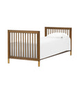 GELATO 4-IN-1 CONVERTIBLE MINI CRIB - NATURAL WALNUT AND GOLD FEET