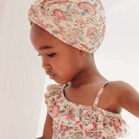 ABINA BATHING TURBAN - CREAM FLORAL