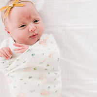 LUXE MUSLIN SWADDLE - BUNNY MEADOW