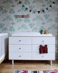 6 DRAWER DRESSER - CLASSIC - WHITE/BIRCH