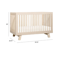 HUDSON 3-IN-1 CONVERTIBLE CRIB WITH TODDLER BED CONVERSION KIT - WASHED NATURAL