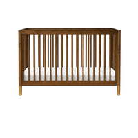 GELATO 4-IN-1 CONVERTIBLE CRIB WITH TODDLER BED CONVERSION KIT - NATURAL WALNUT AND GOLD FEET