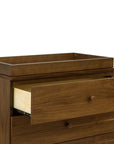 GELATO 3 DRAWER CHANGER DRESSER - NATURAL WALNUT AND GOLD FEET