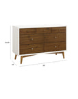 PALMA 7 DRAWER ASSEMBLED DOUBLE DRESSER - COLOR OPTIONS