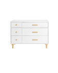 LOLLY 6 DRAWER ASSEMBLED DOUBLE DRESSER - BLACK/WASHED NATURALLOLLY 6 DRAWER ASSEMBLED DOUBLE DRESSER - WHITE/NATURAL