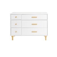 LOLLY 6 DRAWER ASSEMBLED DOUBLE DRESSER - BLACK/WASHED NATURALLOLLY 6 DRAWER ASSEMBLED DOUBLE DRESSER - WHITE/NATURAL
