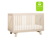 HUDSON 3-IN-1 CONVERTIBLE CRIB WITH TODDLER BED CONVERSION KIT - WASHED NATURAL