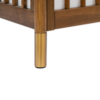 GELATO 4-IN-1 CONVERTIBLE CRIB WITH TODDLER BED CONVERSION KIT - NATURAL WALNUT AND GOLD FEET