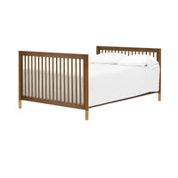 GELATO 4-IN-1 CONVERTIBLE CRIB WITH TODDLER BED CONVERSION KIT - NATURAL WALNUT AND GOLD FEET