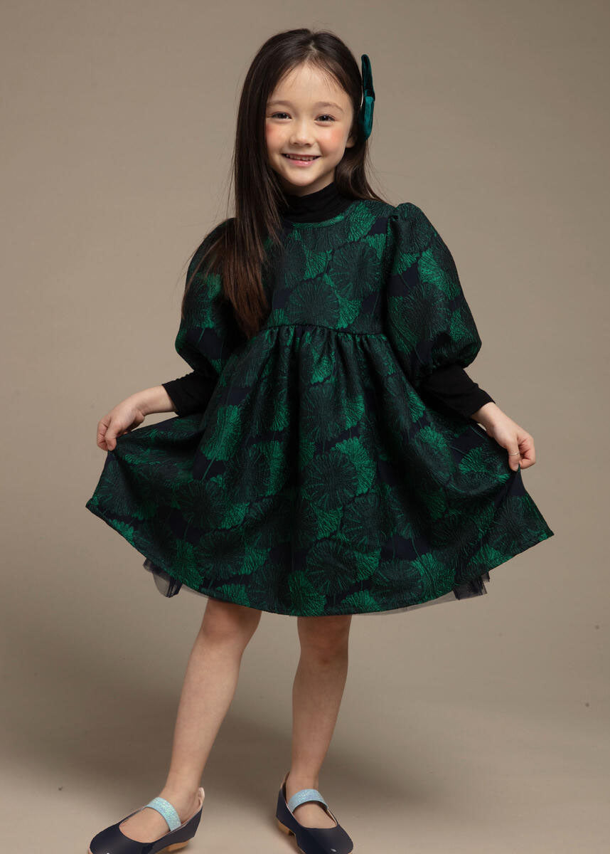 JACQUARD BALLOON DRESS