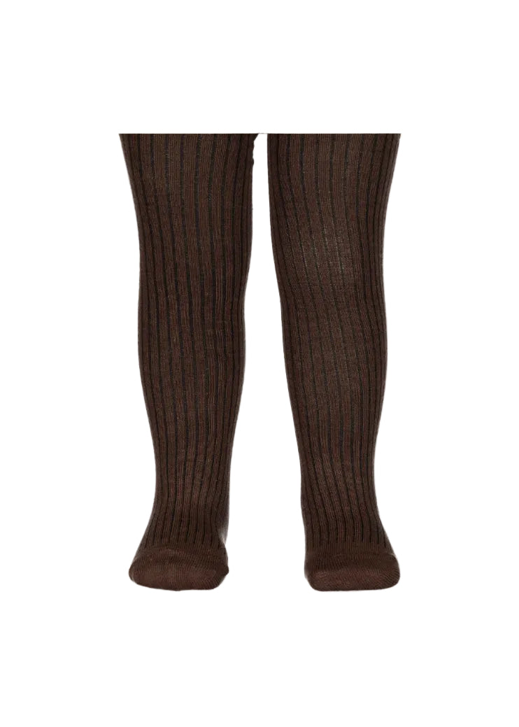 KNIT RIB TIGHTS - DARK MOUSE